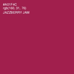 #A01F4C - Jazzberry Jam Color Image